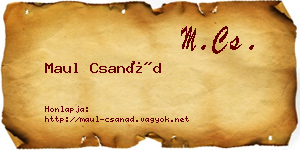 Maul Csanád névjegykártya