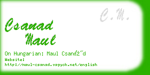 csanad maul business card